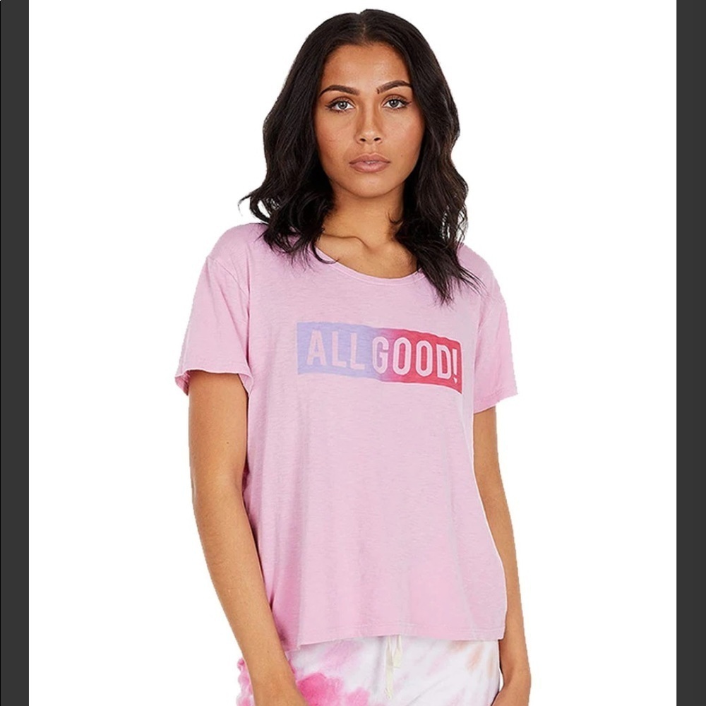 SUNDRY Pink All Good t shirt size 1 small 4-6